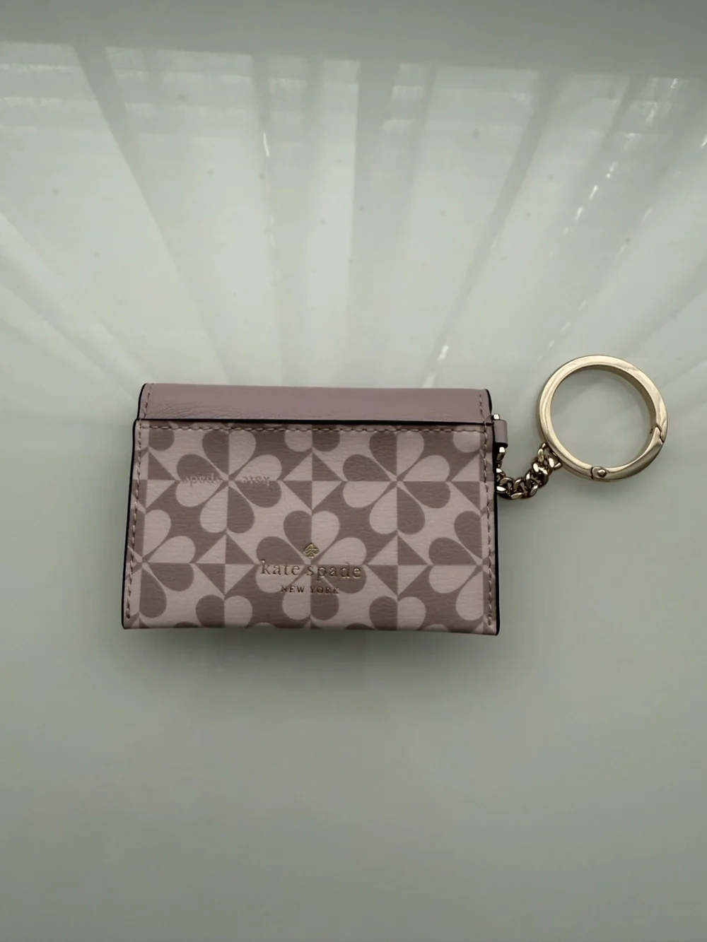 Women's Key Pouch Wallet Keychain - Light Gray